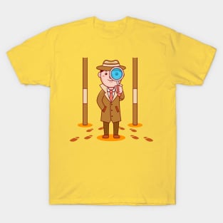 Cute Detective Cartoon T-Shirt